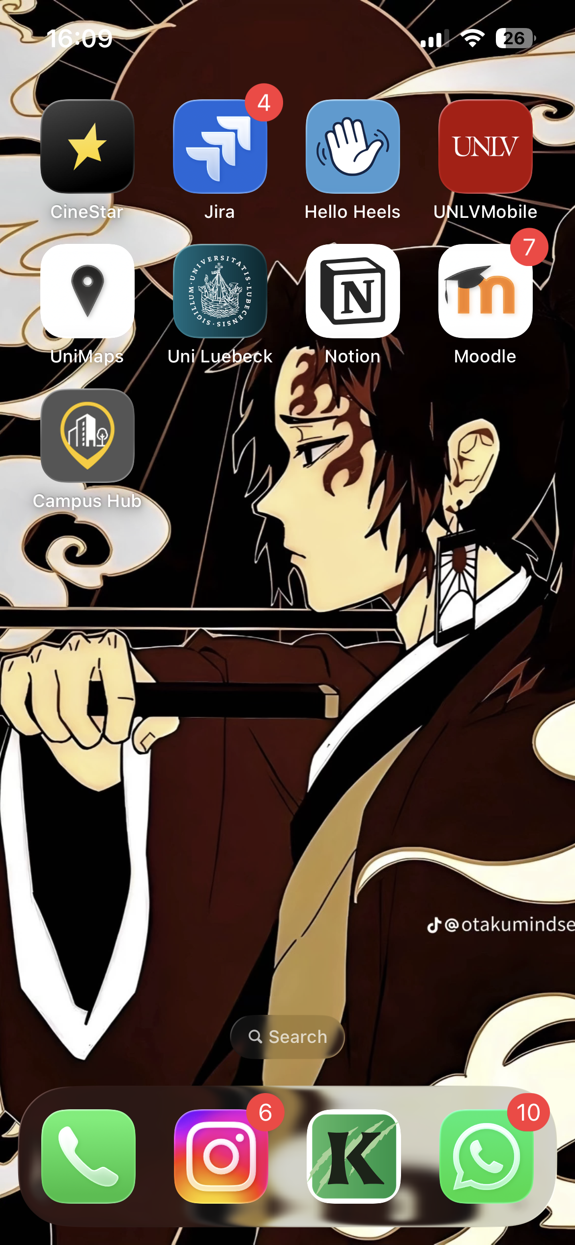iPhone-Homescreen mit BHT Campus Hub App-Icon