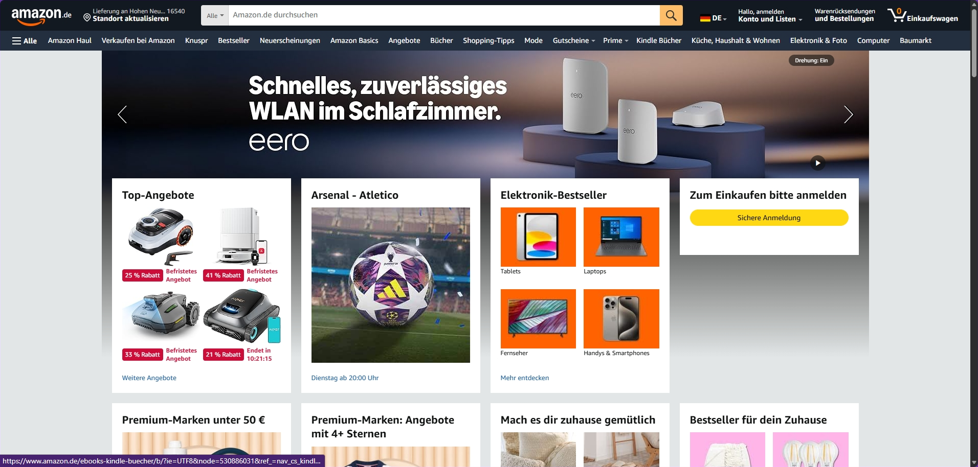 Amazon Desktop Interface