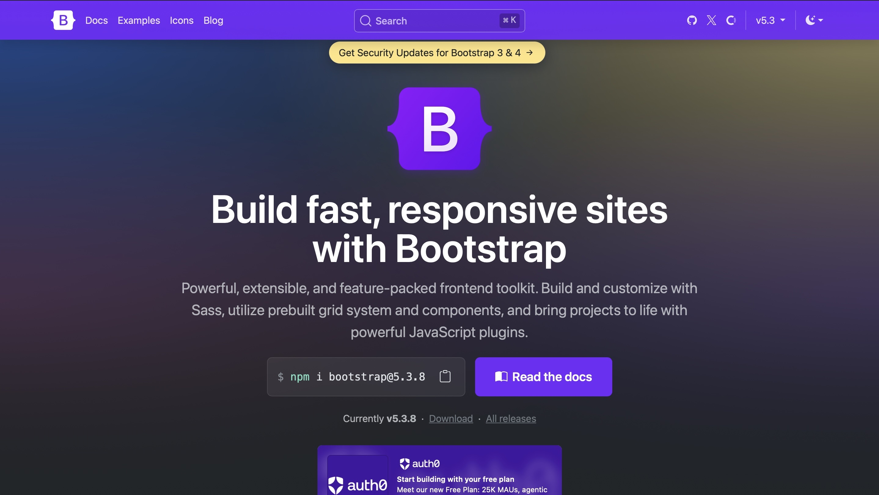 Bootstrap Interface Beispiel